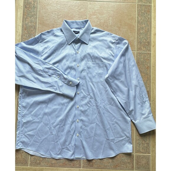 New No tags-PROPER CLOTH  Non Iron stripped  cotton shirt Men size 2X-3X - Picture 1 of 10
